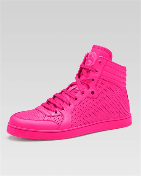 gucci coda high tops pink|Gucci Coda Neon Leather High.